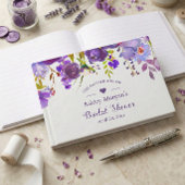 Violett Lila Brautparty Gästebuch