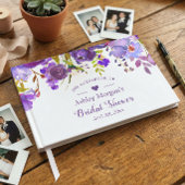 Violett Lila Brautparty Gästebuch