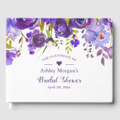 Violett Lila Brautparty Gästebuch (Vorderseite)