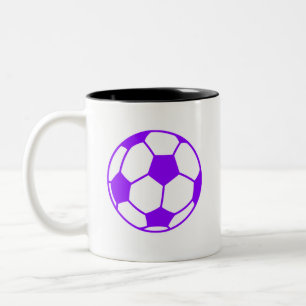 Violett Lila Fußballball Zweifarbige Tasse