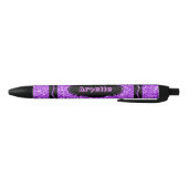 Violett Lila Glitzer Crayon Individuelle Name Push Kugelschreiber (Unterseite)