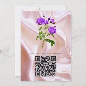 Violett lila, Gold und Rose, Rosa, Magenta Silk Einladung (Rückseite)