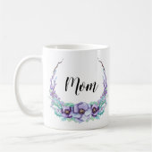 Violett Lila Mama Tasse Wasserfarben Blume Delikat (Links)