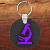 Violett Lila Mikroskop Schlüsselanhänger (Vorderseite)