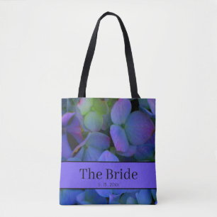 Violett lila-rosa-blaue Hydrangeas-Blume Bridge Tasche