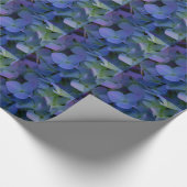 Violett lila-rosa-blaue Hydrangeas-Blume Geschenkpapier (Ecke)