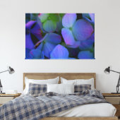 Violett lila rosa blaue Hydrangeas-Blume Leinwanddruck (Insitu (Schlafzimmer))