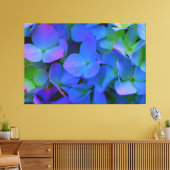 Violett lila rosa blaue Hydrangeas-Blume Leinwanddruck (Insitu (Wohnzimmer))