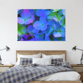 Violett lila rosa blaue Hydrangeas-Blume Leinwanddruck (Insitu (Schlafzimmer))