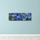 Violett lila rosa blaue Hydrangeas-Blume Leinwanddruck (Insitu (Holzboden))