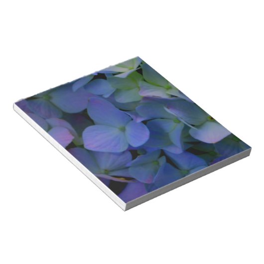 Violett lila-rosa-blaue Hydrangeas-Blume Notizblock (angewinkelt)