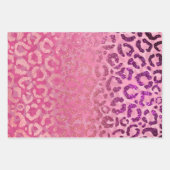 Violett Lila rosa Triple Glitzer Ombre Gradient Geschenkpapier Set (Vorderseite 2)