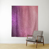 Violett Lila rosa Triple Glitzer Ombre Gradient Wandteppich (Beispiel)