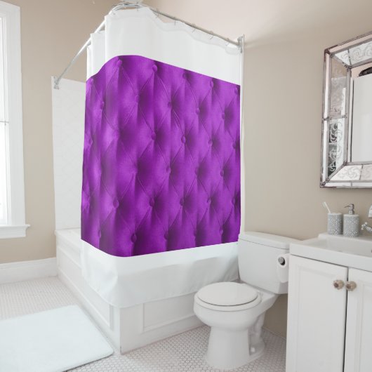 Violett lila Samtkapiton, textiler Hintergrund, Duschvorhang (Beispiel)