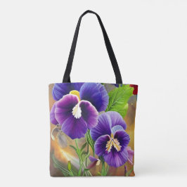 Violett Lila Stiefmütterchen Tasche