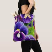 Violett Lila Stiefmütterchen Tasche (Von Nahem)