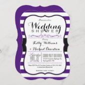 Violett Lila und weiße Paare Polterabend Einladung (Vorne/Hinten)