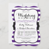 Violett Lila und weiße Paare Polterabend Einladung (Vorderseite)
