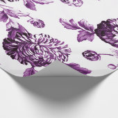 Violett Lila Vintager botanischer Blumenzwiebelweg Geschenkpapier (Ecke)