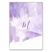 Violett Lila Wasserfarbensplash-Tischnummern Tischnummer (Rückseite)