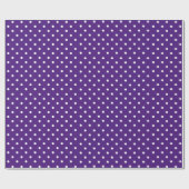 Violett Lila | White Polka Dot Wrapping Paper Geschenkpapier (Flach)