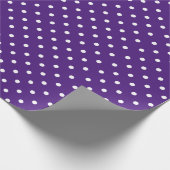 Violett Lila | White Polka Dot Wrapping Paper Geschenkpapier (Ecke)