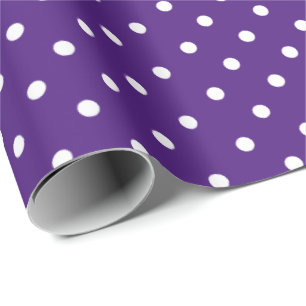 Violett Lila White Polka Dot Wrapping Paper Geschenkpapier