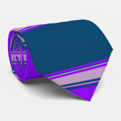 Violett Lilac und Indigoklappen, horizontal gestri Krawatte (Gerollt)