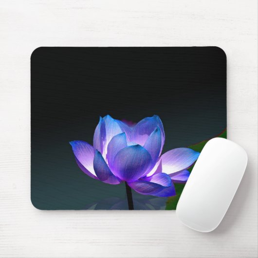 Violett Lotus in voller Blüte, Mousepad (Mit Mouse)