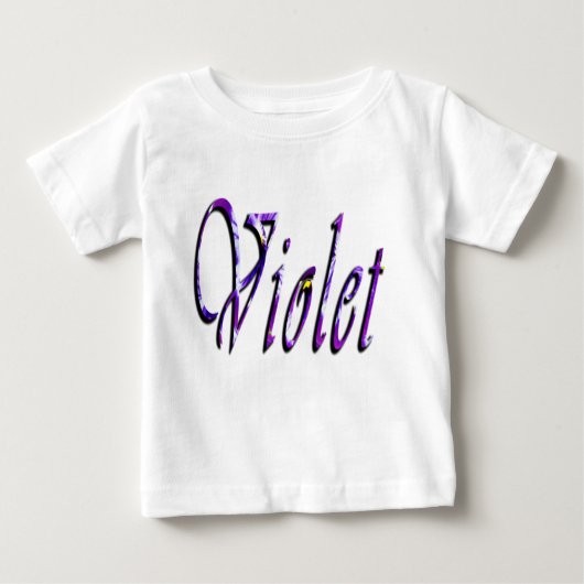 Violett, Mädchenname, Logo, weißer T - Shirt des B (Vorderseite)