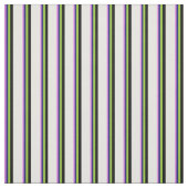 Violett, Midnight Blue, Green, Black & White Lines Stoff (Muster)