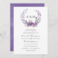 Violett Mohn Blumenzwiebeln Einladung