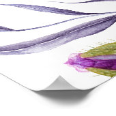 Violett-Mohn-Blumenzwiebeln willkommen Poster (Ecke)