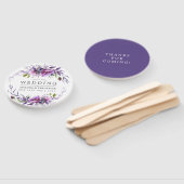 Violett Mohnblume Gastgeschenk Hochzeit Fächer (Non-assembled)