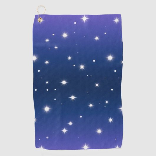 Violett-Nachtleuchte mit Zwirbelstangen-Muster Golfhandtuch (Vorderseite)