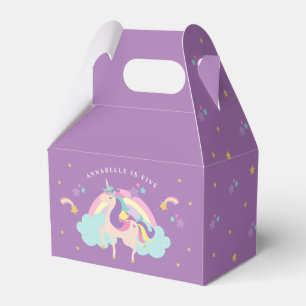 Violett  Niedliches Regenbogen Unicorn Personalisi Geschenkschachtel