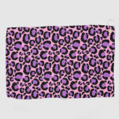 Violett Pink Cheetah Leopard Muster Tierlover Golfhandtuch (Horizontal)