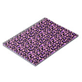 Violett Pink Cheetah Leopard Muster Tierlover Notizblock (Linke Seite)