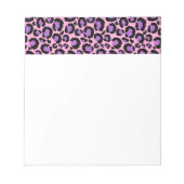 Violett Pink Cheetah Leopard Muster Tierlover Notizblock (Vorderseite)
