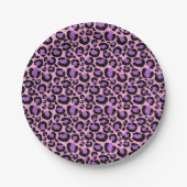 Violett Pink Cheetah Leopard Muster Tierlover Pappteller (Vorderseite)