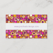Violett Polka-Dot-Muster Visitenkarte (Rückseite)