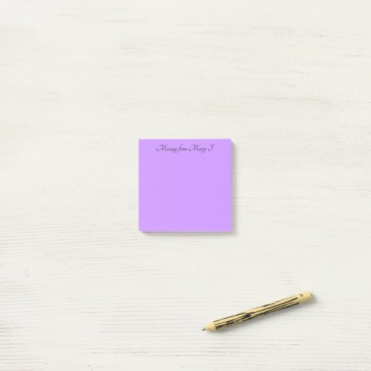 Violett Post-it Klebezettel (Auf Schreibtisch)