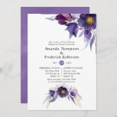 Violett Probe Frische Pasta Einladung (Vorne/Hinten)