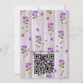 Violett Purplisch-Rose auf Magenta-Pink-Seide Einladung (Rückseite)