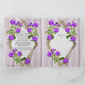 Violett Purplisch-Rose auf Magenta-Pink-Seide Karte (Innenseite)