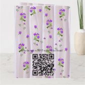 Violett Purplisch-Rose auf Magenta-Pink-Seide Karte (Rückseite)