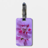 Violett Rosa Abstrakter Hibiskus Blume Gepäckanhänger (Rückseite vertikal)