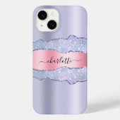 Violett-Rosa-Adlernamenskript Case-Mate iPhone Hülle (Rückseite)