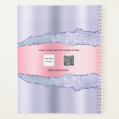 Violett Rosa-Agar-Marmorname 2026 Planer (Rückseite)