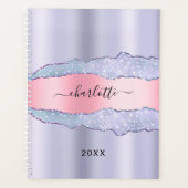 Violett Rosa-Agar-Marmorname 2026 Planer (Vorderseite)